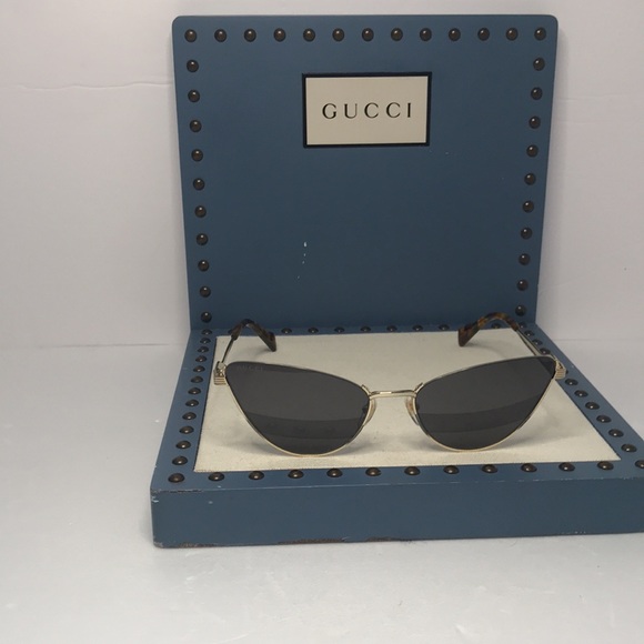 NEW GUCCI GG1006S 001 WOMEN’S GREY CAT EYE SUNGLASSES GUCCI GG 10… - Picture 4 of 16
